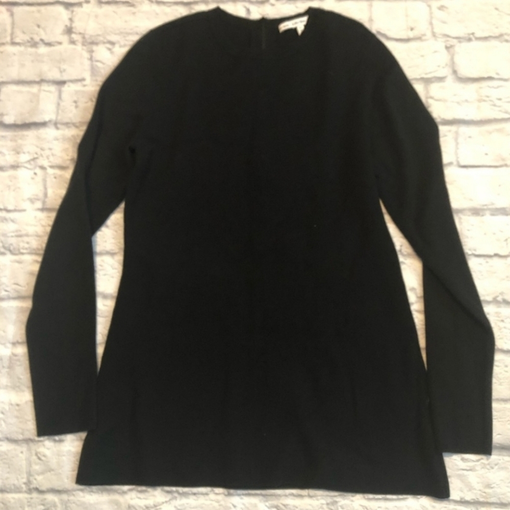 & Other Stories Black Cotton Wool Blend Sweater, Sz Medium